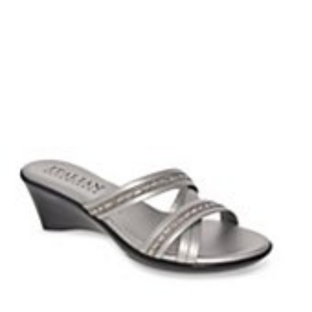 Silver Wedge Sandals